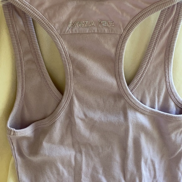 Patrizia Pepe Lilac Sparkling Logo Tank Top Tank Tops